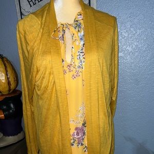 Torrid floral print top and sweater set